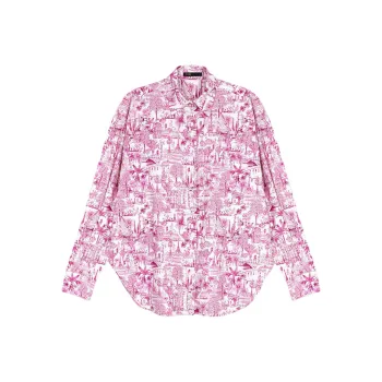 Maje Oversize Paris print Shirt