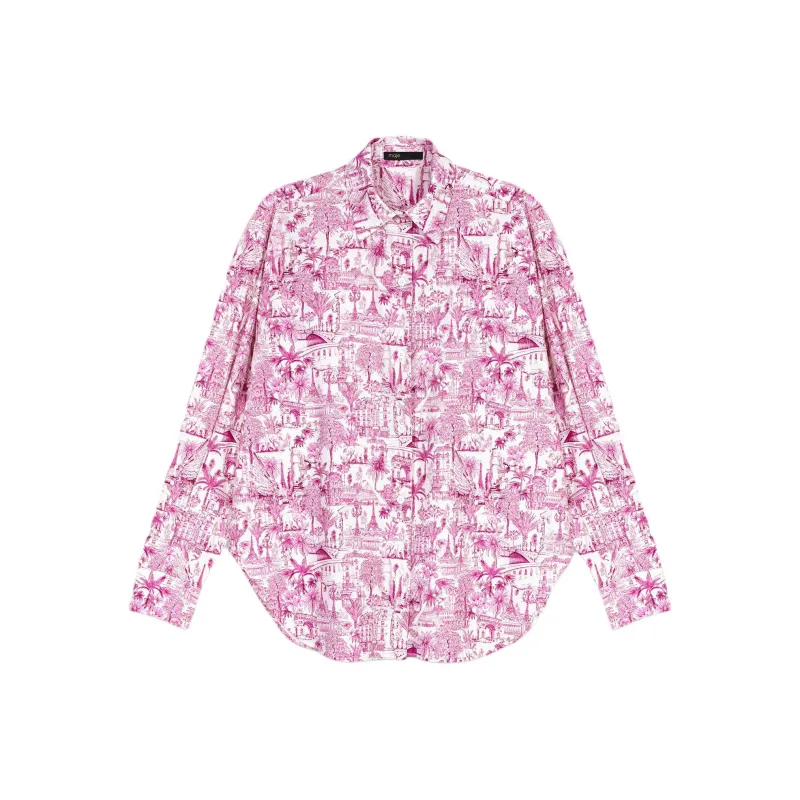 Maje Oversize Paris print Shirt-0