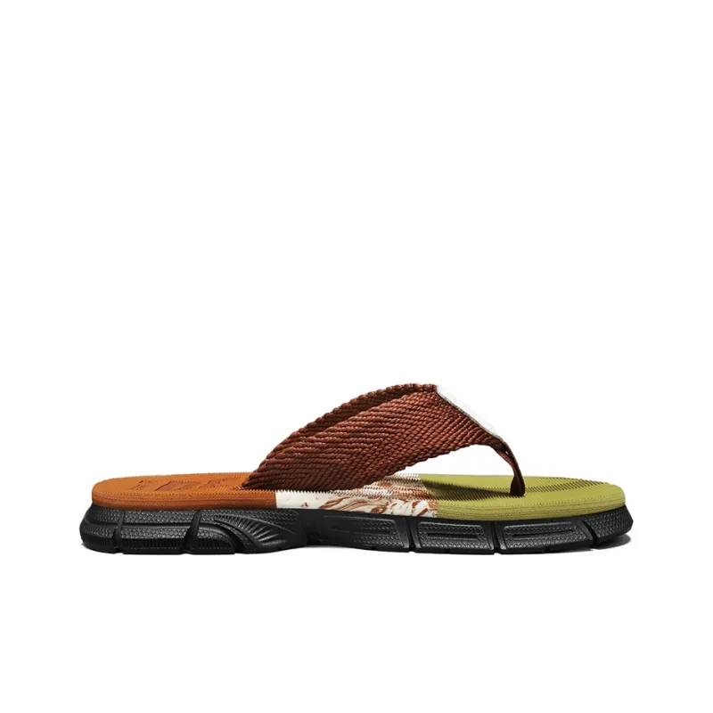 DEERWAY Slip Resistant Abrasion Resistant Odor Resistant Flip Flops Men's-9