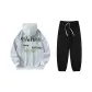 Light Gray Top Black Bottom Pants