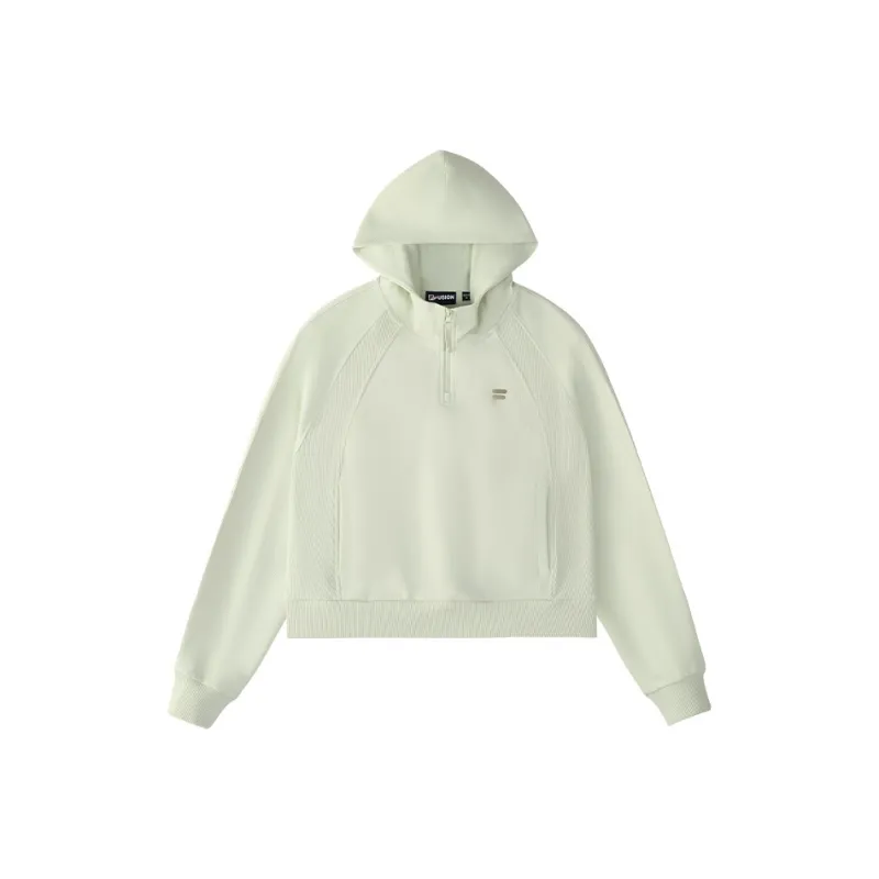 FILA FUSION Sweatshirt Women's Beige Porcelain Blue-0