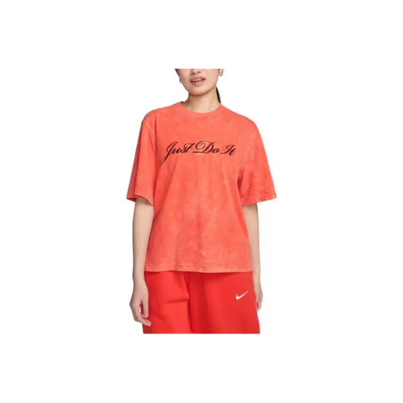 Nike T Shirts Women's Orange-0