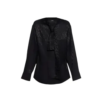 VERSACE Embossed-Effect Button-Up Shirt