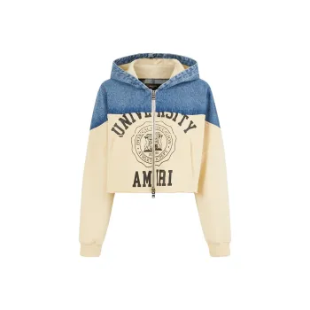 AMIRI Hybrid Zip Up Hoodie 'Vintage Indigo'