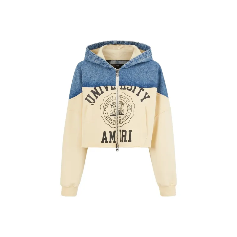 AMIRI Hybrid Zip Up Hoodie 'Vintage Indigo'-0