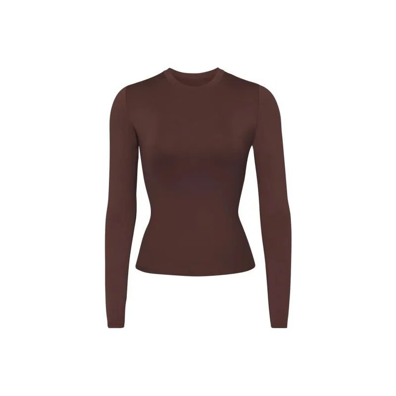 Skims Swim Long Sleeve Shirt Cocoa-0