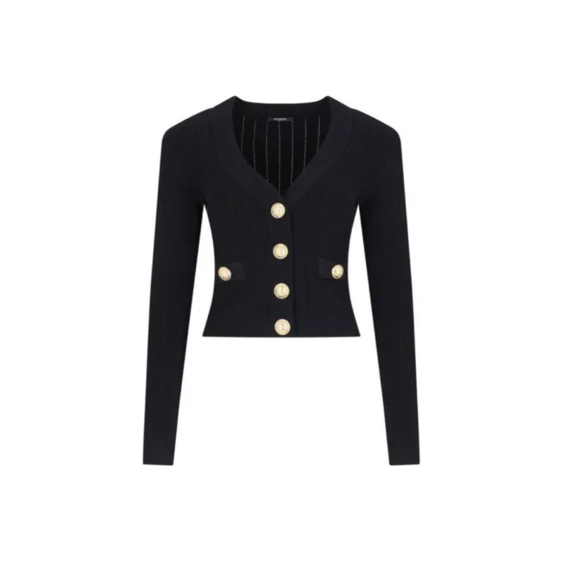 BALMAIN Chiocciola Long Sleeved Buttoned Cardigan-0
