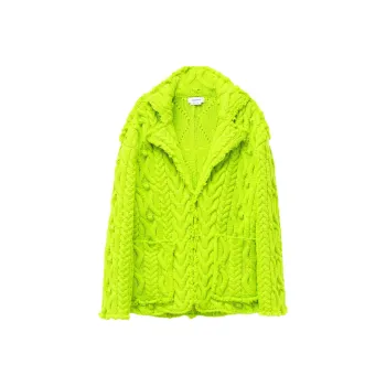 Alexander McQueen FW24 Knitwear Women's Fluorescent Yellow
