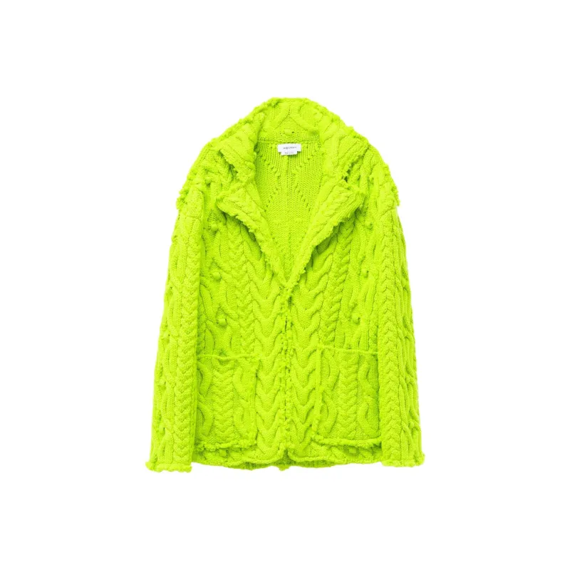 Alexander McQueen FW24 Knitwear Women's Fluorescent Yellow-0