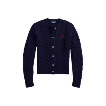 Polo Ralph Lauren Pony Embroidered Cable-Knit Cardigan