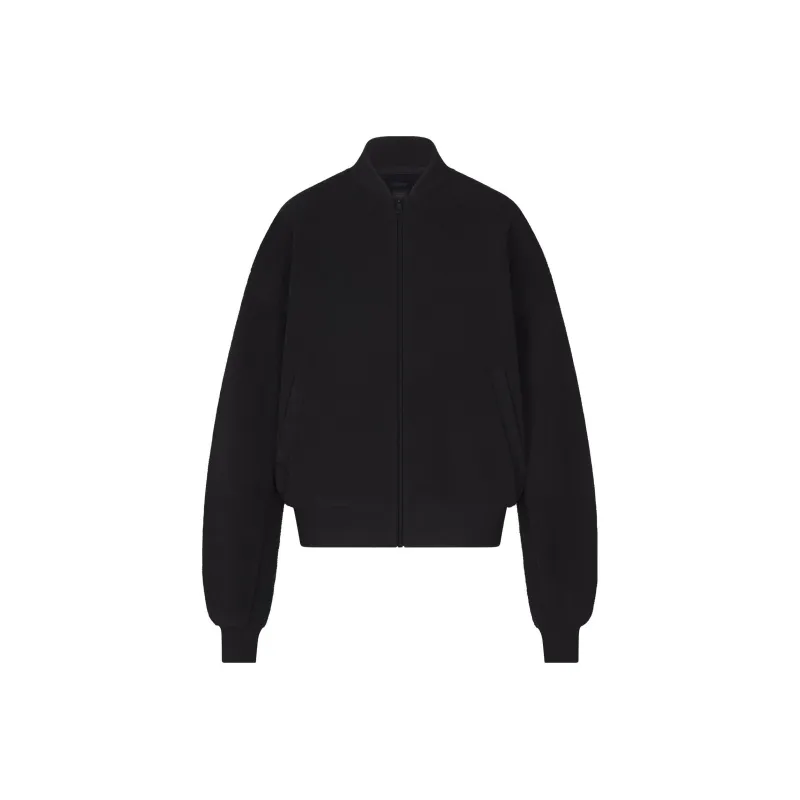 SKIMS FW23 FLEECE LOUNGE BOMBER JACKET Jackets Coats Women's-8