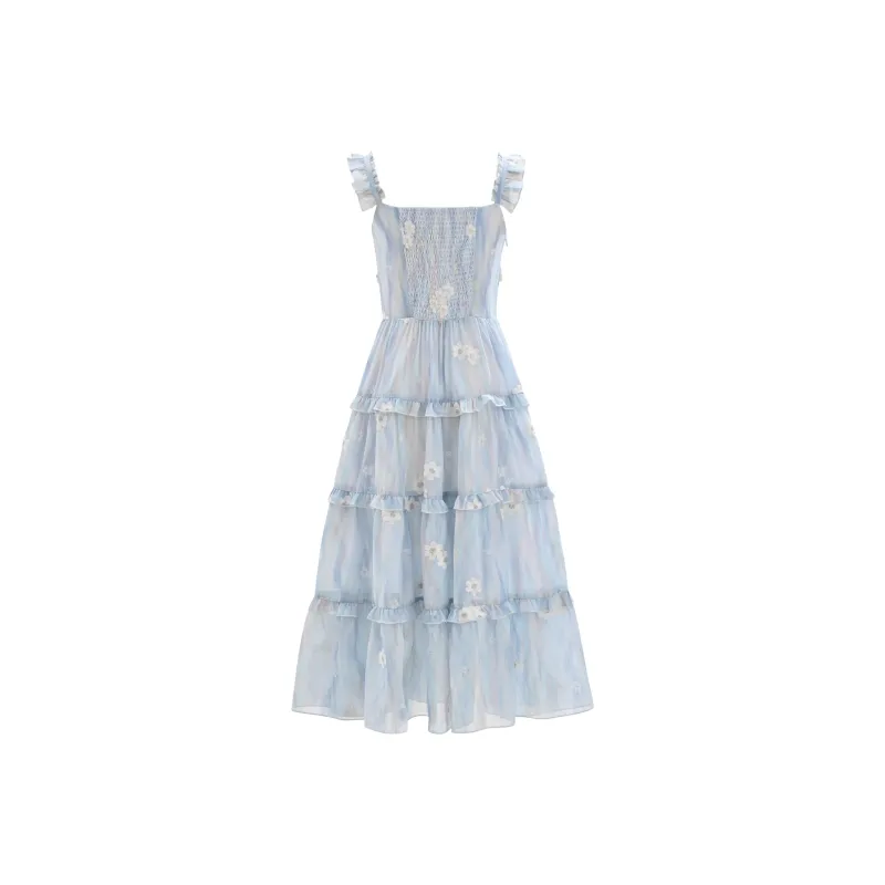 SNBL Slip Dresses Women's Blue-1