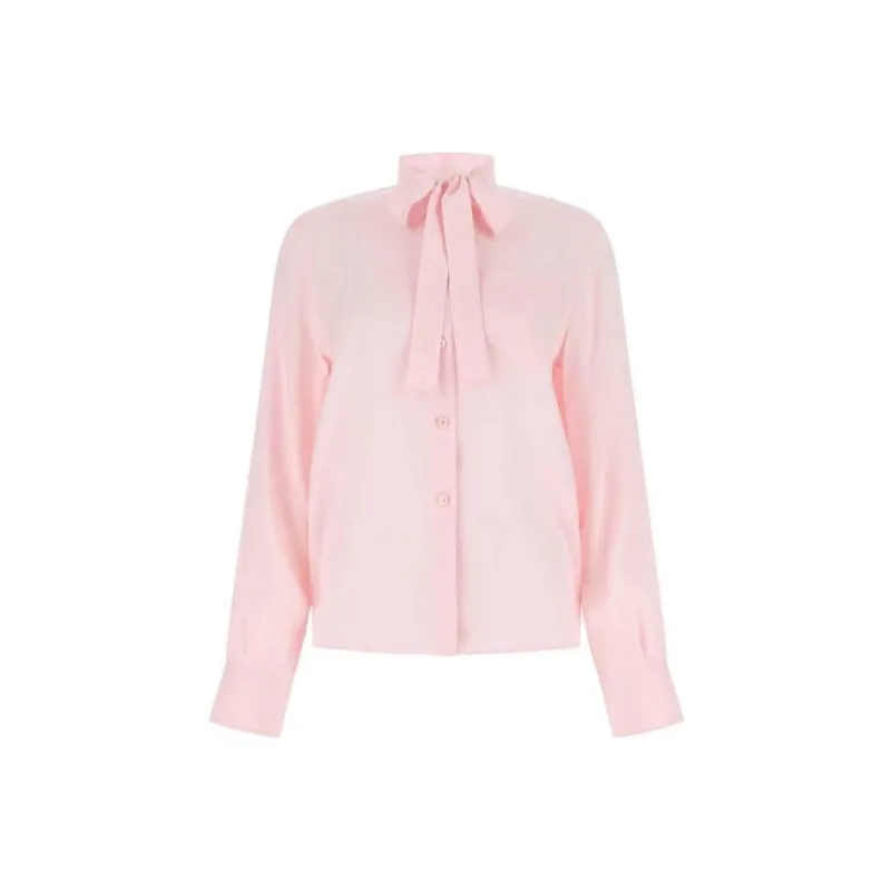 PRADA Buttoned Tie Long-Sleeved Shirt-0