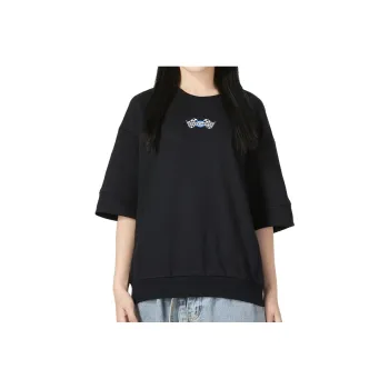 Skechers Drop Shoulder Sleeve T Shirt Women's Carbon Black