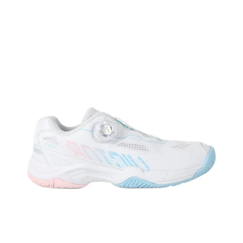 VICTOR Slip Resistant, Abrasion Resistant, Breathable Low Top Badminton Shoes Women's White Blue Pink-1