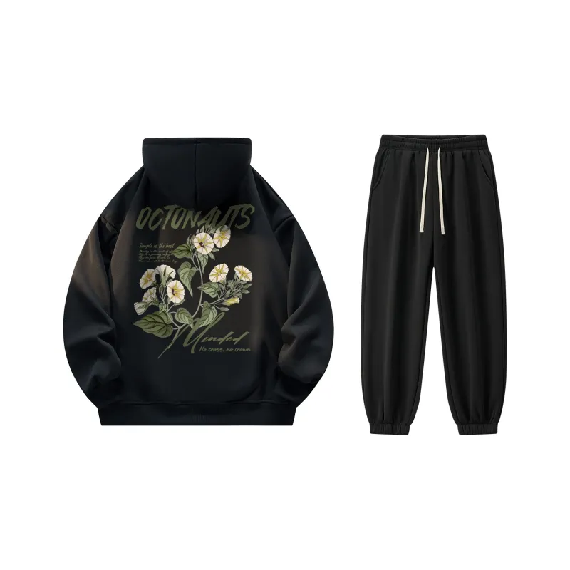Small Columns Under The Sea Sweatshirt Set Unisex-6