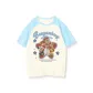 Light Blue & Apricot