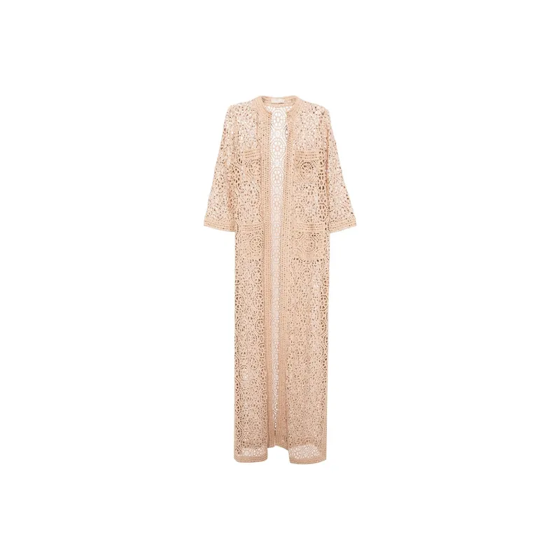 ELIE SAAB Macramé Long Cardigan-0