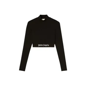 PALM ANGELS Logo underband Crop Top