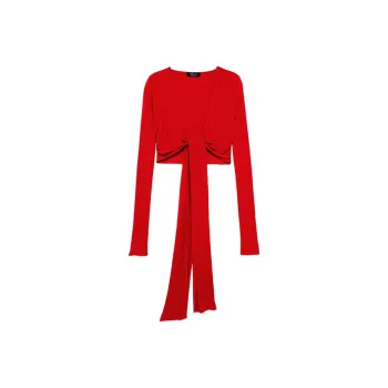 Blumarine Wrap Tie-Detailed Top