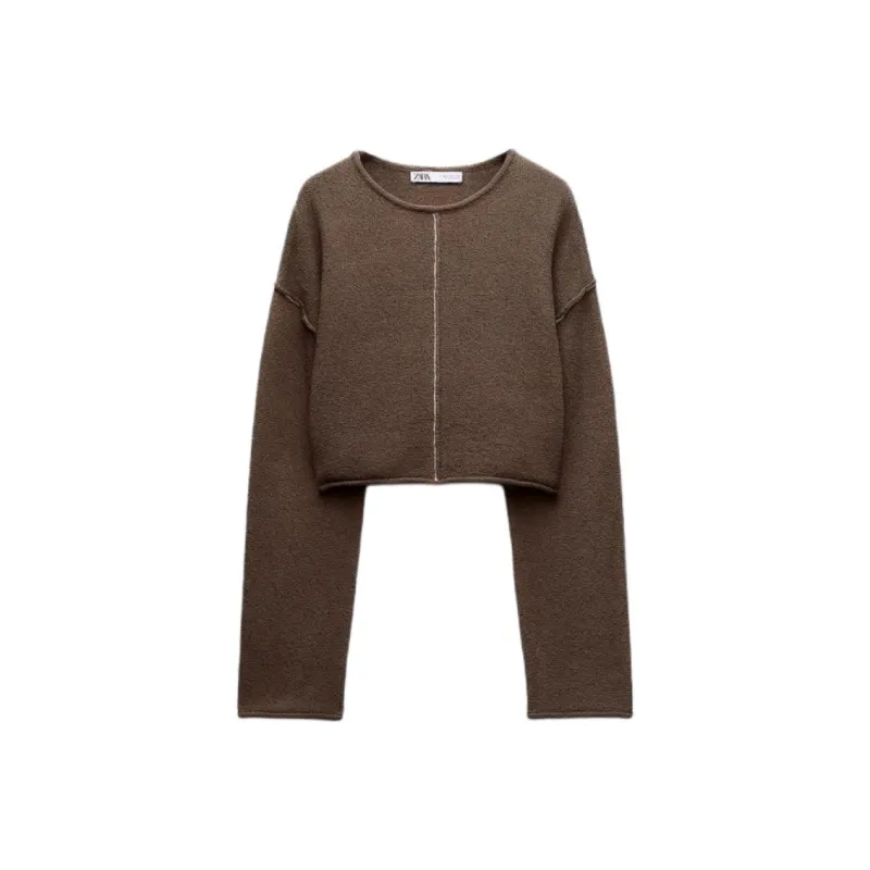 ZARA Knitwear Women's Khaki-0