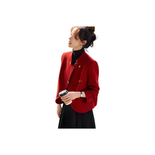 Mo Han Yi Mei Jackets & Coats Women's New Year Red