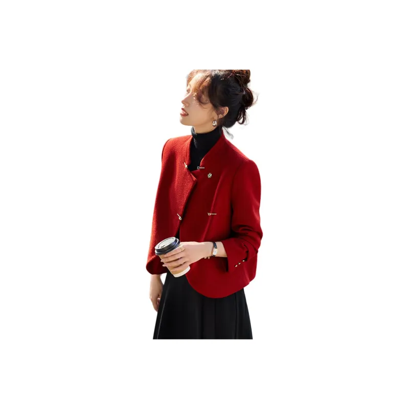 Mo Han Yi Mei Jackets & Coats Women's New Year Red-0