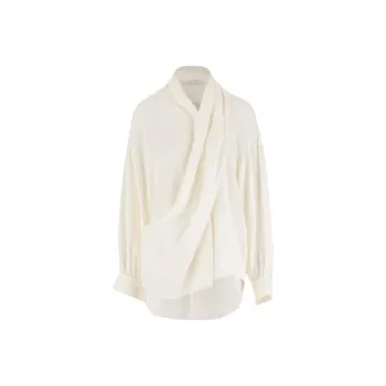 THE ROW Darnelle Draped Silk Blouse