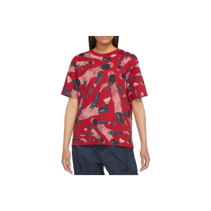 Nike T Shirts Unisex Red-0