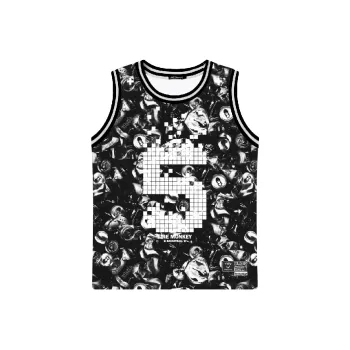 FireMonkey Basketball Jersey Unisex Pixel Black