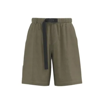 URBAN REVIVO Casual Shorts Men's Khaki Green Plaid