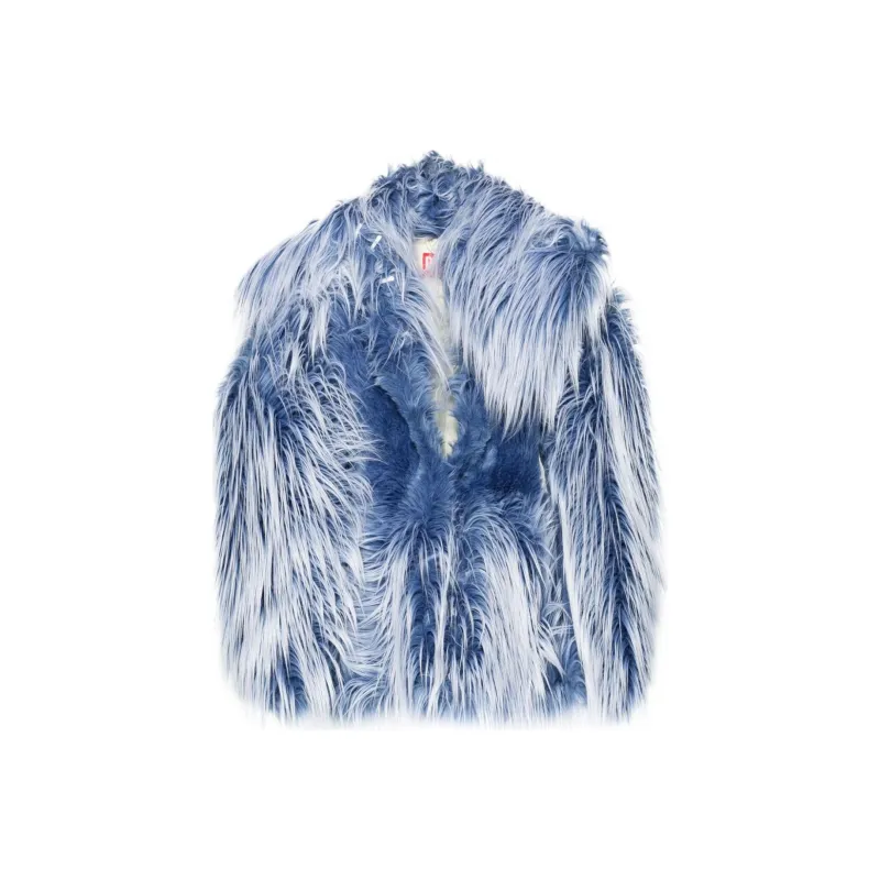 DIESEL W-Caby Long Sleeved Fur Coat-0