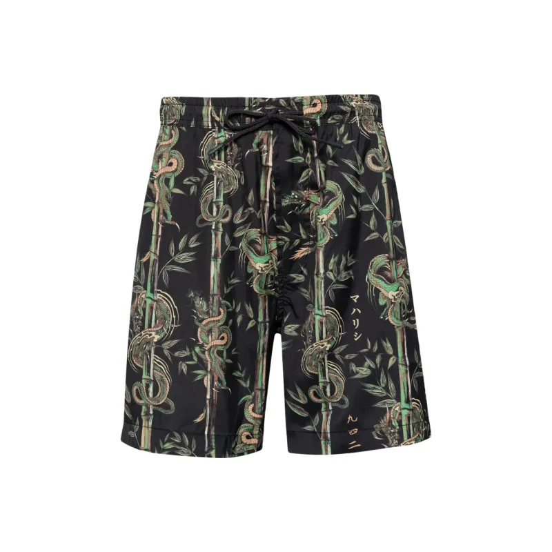 Maharishi Dragon Bamboo Swim Shorts-0