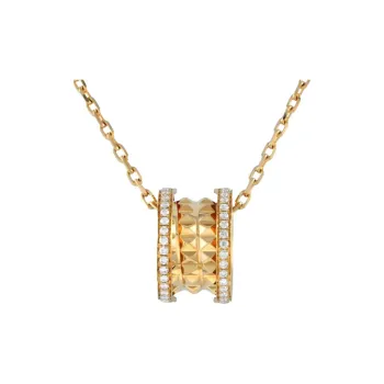 BVLGARI 18K Yellow Gold B.zero1 Rock Diamond Necklace