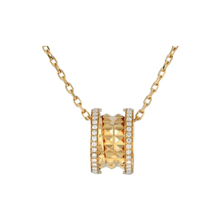 BVLGARI 18K Yellow Gold B.zero1 Rock Diamond Necklace-0