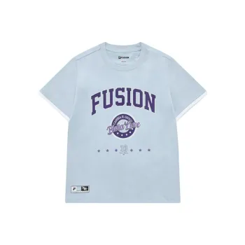 FILA FUSION Set in Sleeve T Shirt Women's Light White Blue