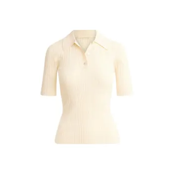 HOLZWEILER Polo Shirt Women's Light Yellow