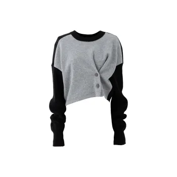 SOON FLOWER Sweatshirt Women's Black & Gray