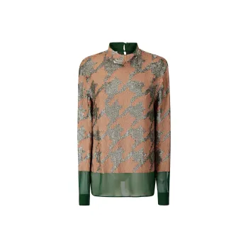 DRIES VAN NOTEN Embellished Panelled Blouse