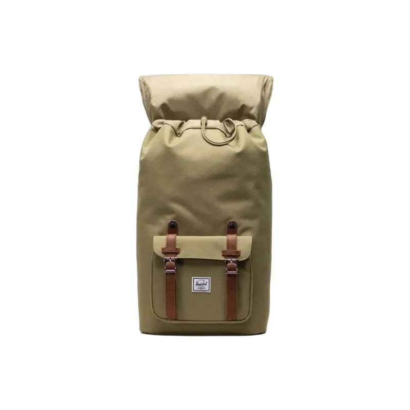 Herschel Polyester Backpack Unisex Army Green & Brown-2