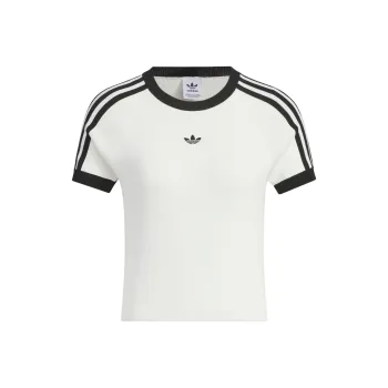 adidas originals 3 Stripes Graphic Knit T shirt White