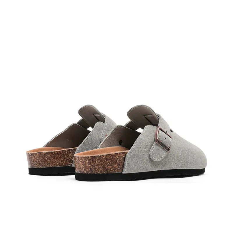 APRHE Rubber Sole Abrasion Resistant Slip Resistant Closed Toe Slippers Unisex-23