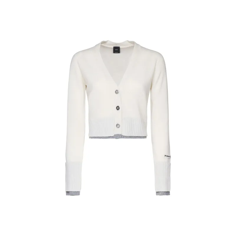 PINKO V Neck Cropped Cardigan-0
