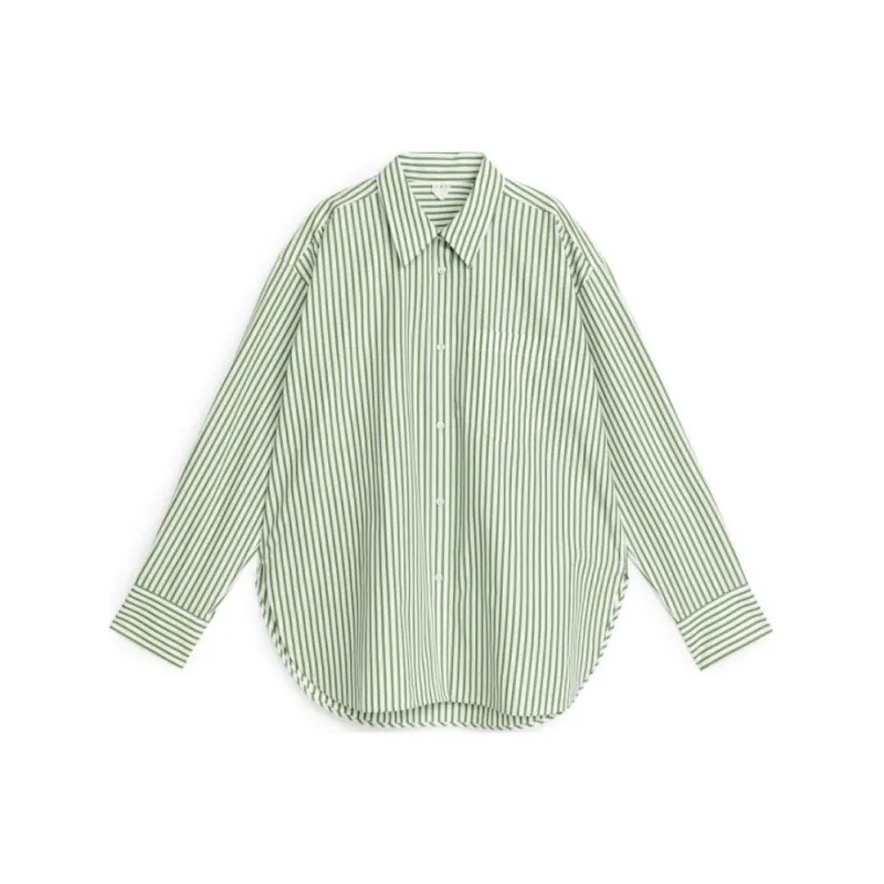 ARKET Shirt Women's Green/White-0