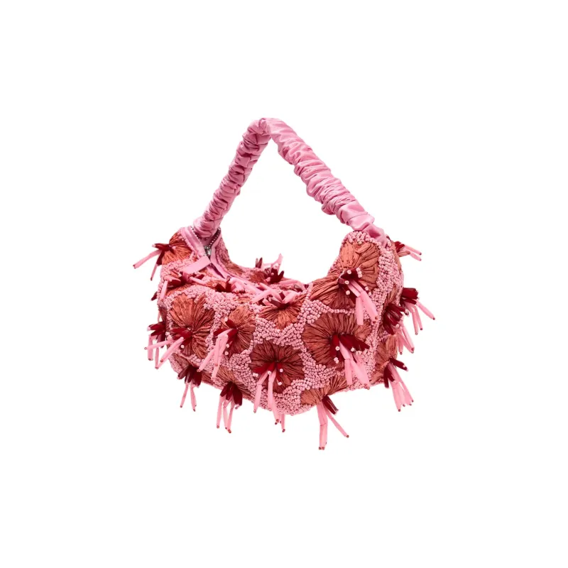 ZARA Polyester Bucket Bag Handbag Trumpets Women's Pink-2