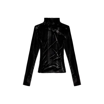 DIESEL T Slimy Mock Neck Top