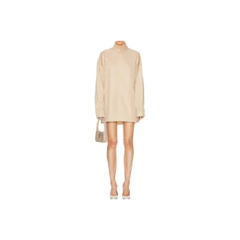 WARDROBE.NYC Drill Shirt Gabardine Minidress