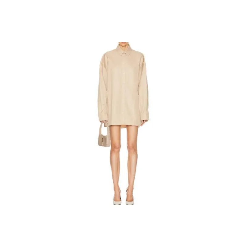 WARDROBE.NYC Drill Shirt Gabardine Minidress-0