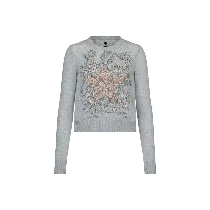 DIOR Cashmere Sweater Women's Gray-0