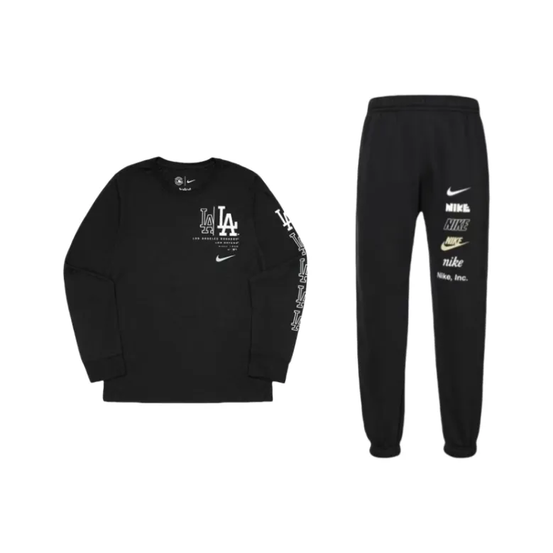 Nike Sweatshirt Set Unisex Black-0